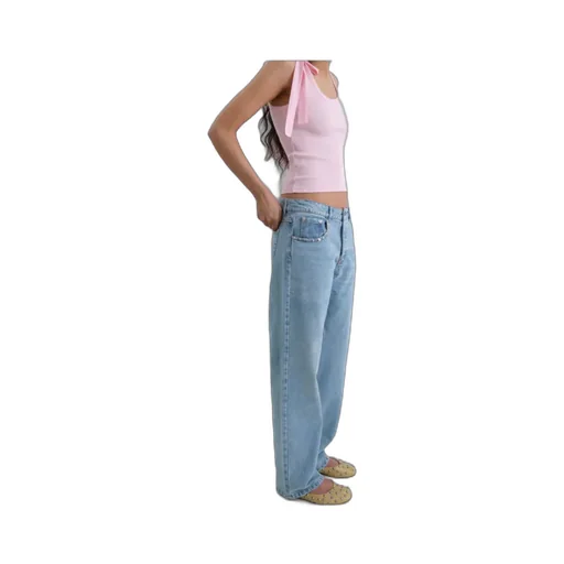Tachas Wide-Leg Jeans