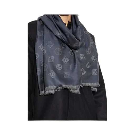 Logo-Pattern Jacquard Scarf