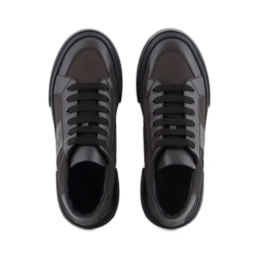Logo-Embellished Leather Sneakers