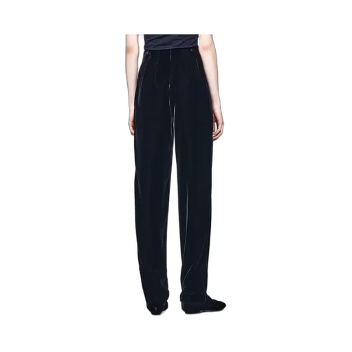 Darted Velvet Trousers