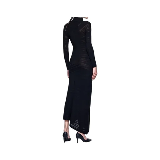 Asymmetric Long-Sleeved Dress