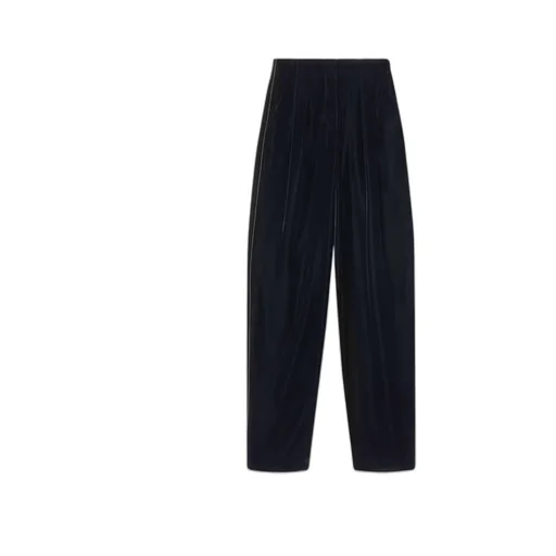 Darted Velvet Trousers
