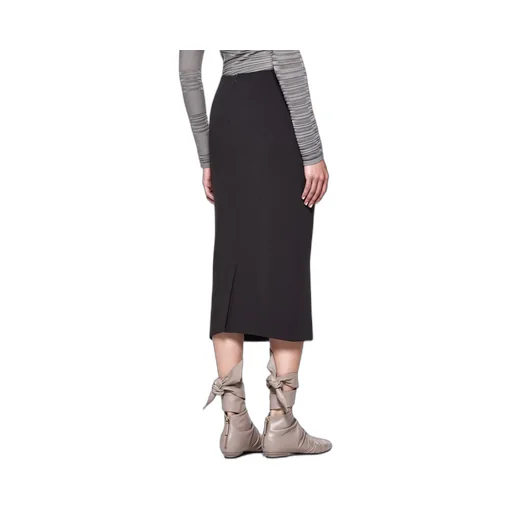 Back-Zip Midi Skirt