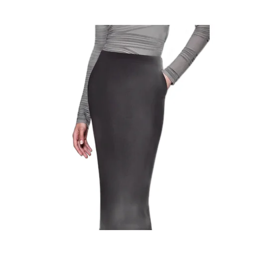 Back-Zip Midi Skirt