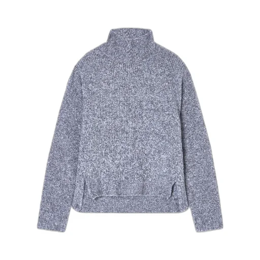 High-Neck Textured Sweater