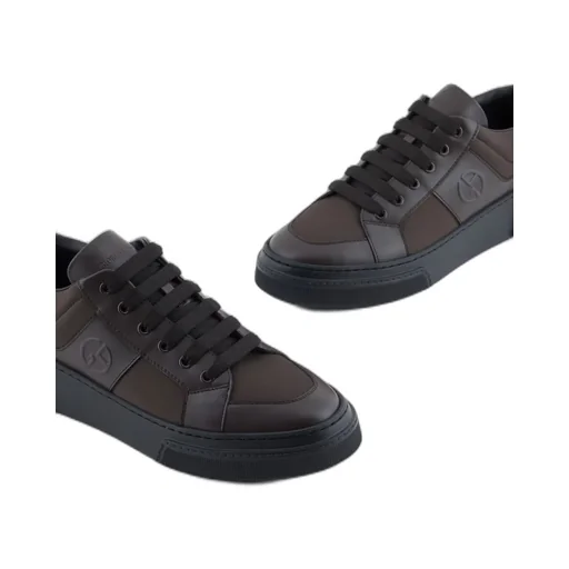 Logo-Embellished Leather Sneakers
