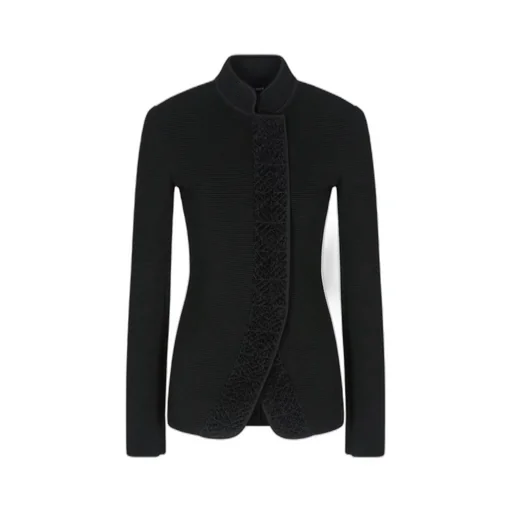 Ribbed High-Neck Jacket