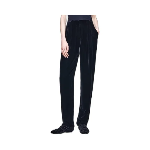 Darted Velvet Trousers