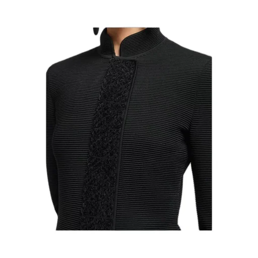 Ribbed High-Neck Jacket