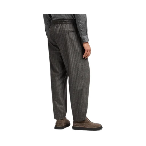 Mid Rise Herringbone Trousers