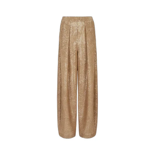 Sequin-Embellished Wide-Leg Trousers