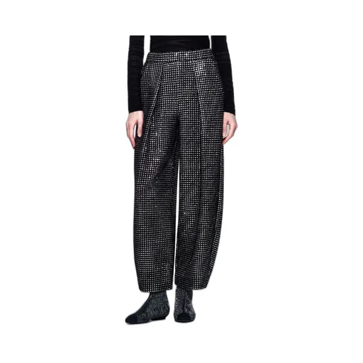 Pleated Tweed Trousers