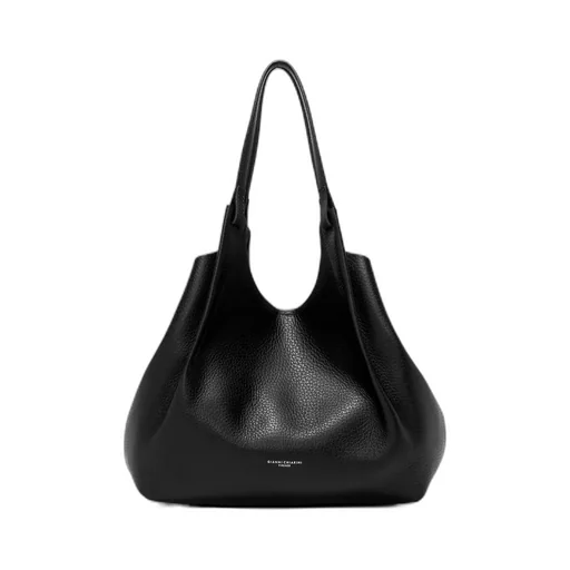 Dua Maxi-Grain Leather Shoulder Bag