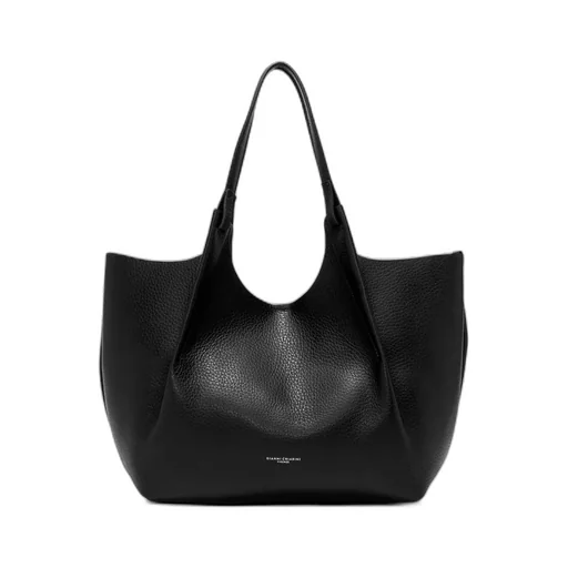 Dua Maxi-Grain Leather Shoulder Bag