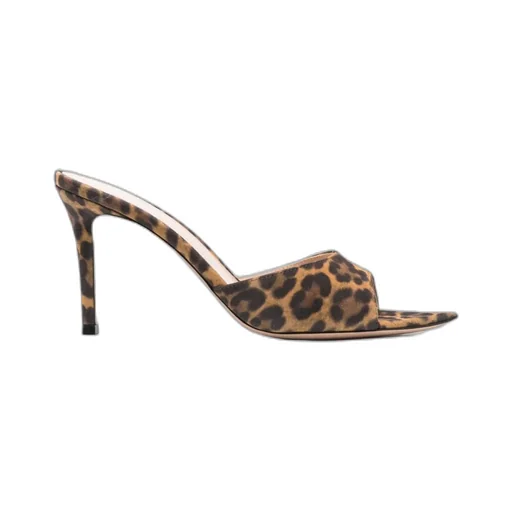 90Mm Leopard-Print Open-Toe Mules