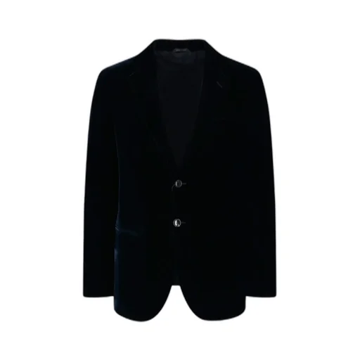 Dark Blue Double-Breasted Blazer