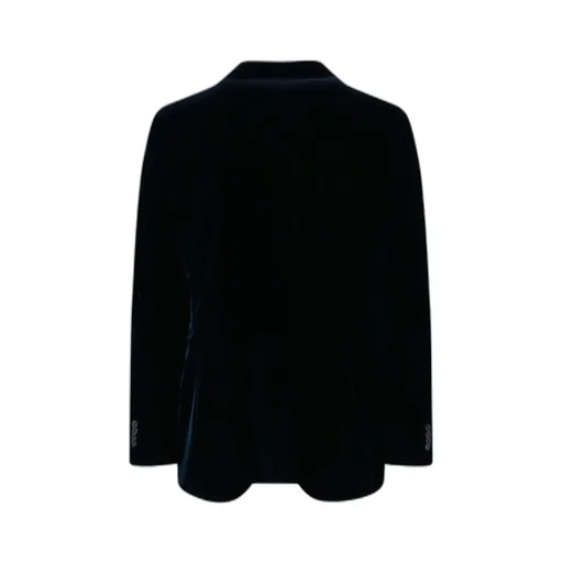 Dark Blue Double-Breasted Blazer