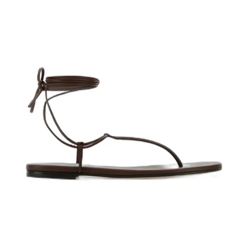 Slingback And Open-Toe Flat Sandals