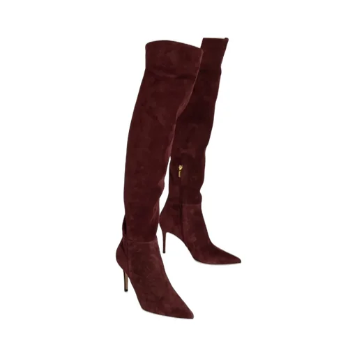 90Mm Jules Suede Pointed-Toe Boots