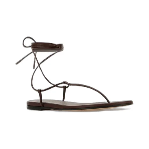Slingback And Open-Toe Flat Sandals