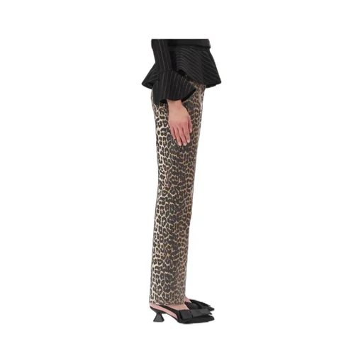 Leopard Foil Print Jeans
