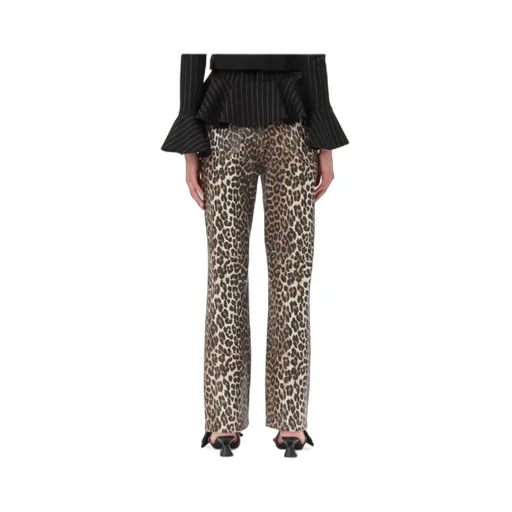 Leopard Foil Print Jeans