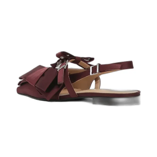 Big Bow Slingback Flat Shoes
