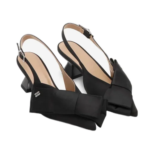 Big Bow Detailed Slingback Pumps