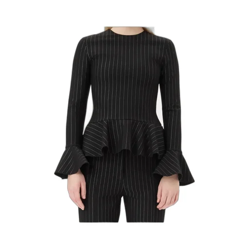 Pinstripe Peplum Blouse
