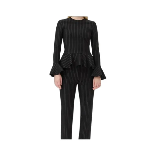 Pinstripe Peplum Blouse