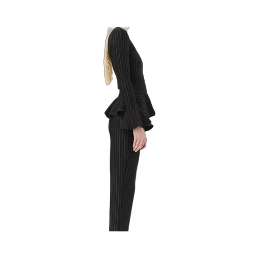 Pinstripe Peplum Blouse