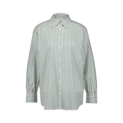 Cutaway Collar Vertical Stripes Shirt