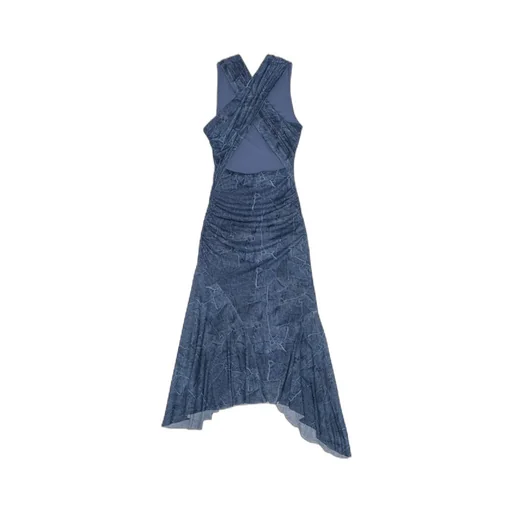 V-Neck Asymmetric Maxi Dress