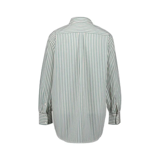 Cutaway Collar Vertical Stripes Shirt