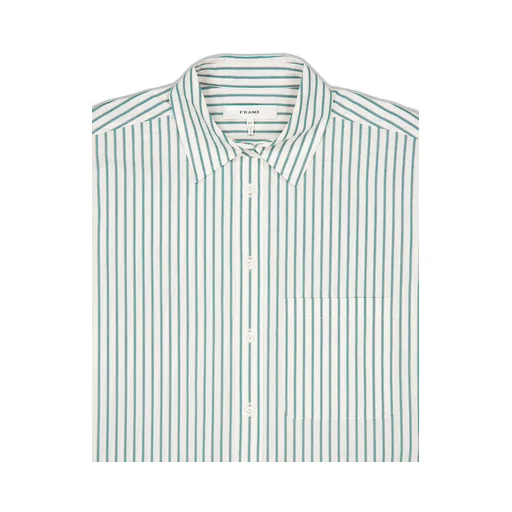 Cutaway Collar Vertical Stripes Shirt