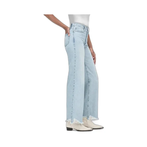 Le Jane Raw-Cut Hem Wide-Leg Jeans