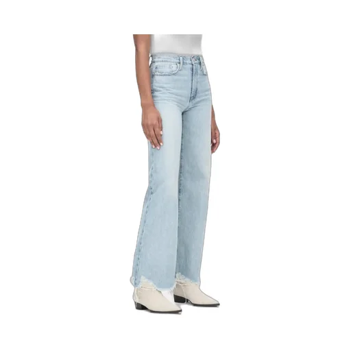 Le Jane Raw-Cut Hem Wide-Leg Jeans