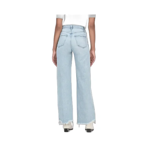 Le Jane Raw-Cut Hem Wide-Leg Jeans