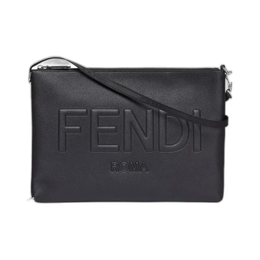 Logo-Embossed Zipped Pouch