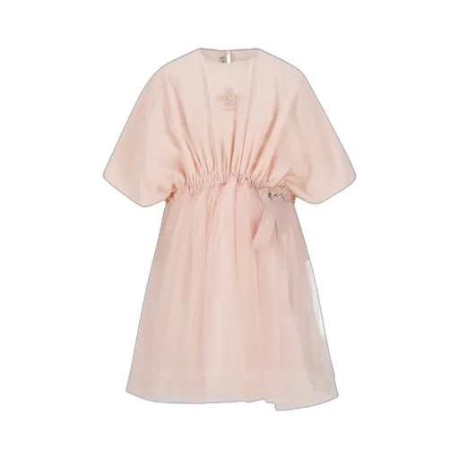 Logo Embroidered Roma Tulle Dress