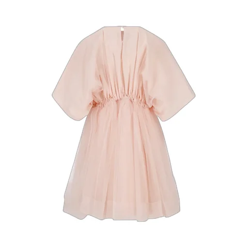 Logo Embroidered Roma Tulle Dress