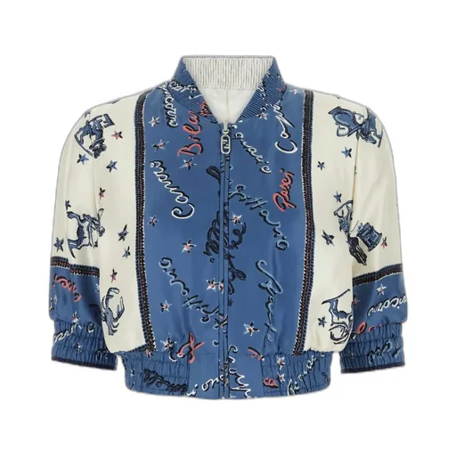 Graphic Printed Bomber Jacket