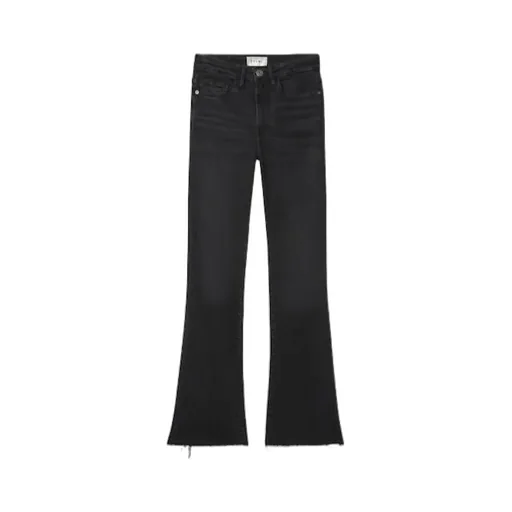 Le Crop Mini Boot Raw Fray Jeans