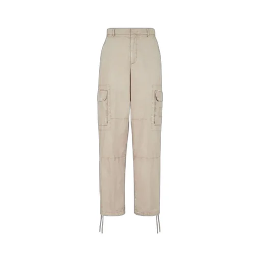 Worn-Effect Cargo Trousers