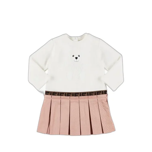Ff Motif Pleated Dress