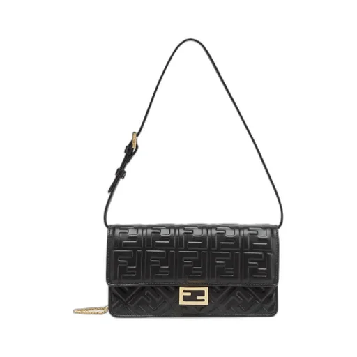 Baguette Logo Embossed Wallet On Chain