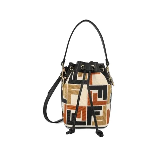 Ff Monogram Drawstring Bucket Bag
