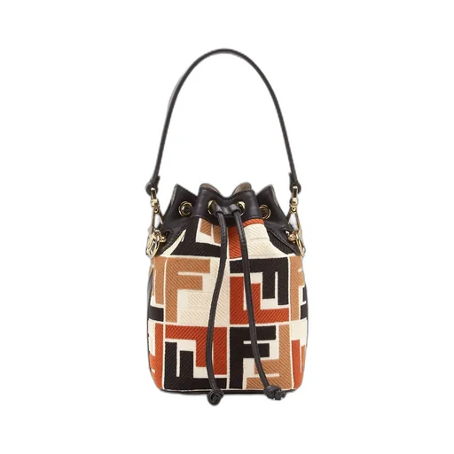 Ff Monogram Drawstring Bucket Bag