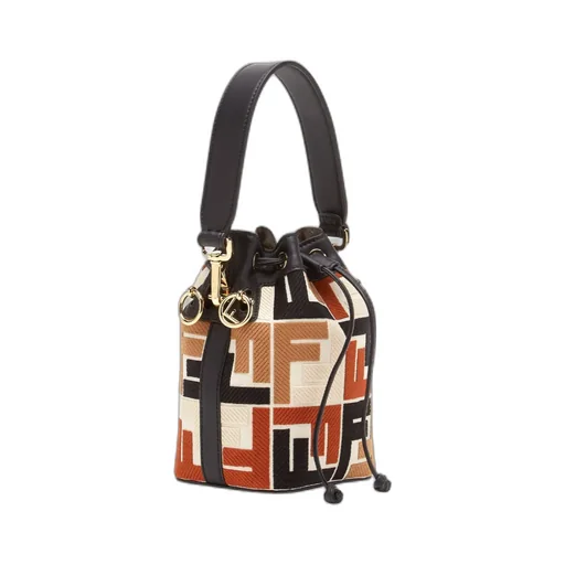 Ff Monogram Drawstring Bucket Bag