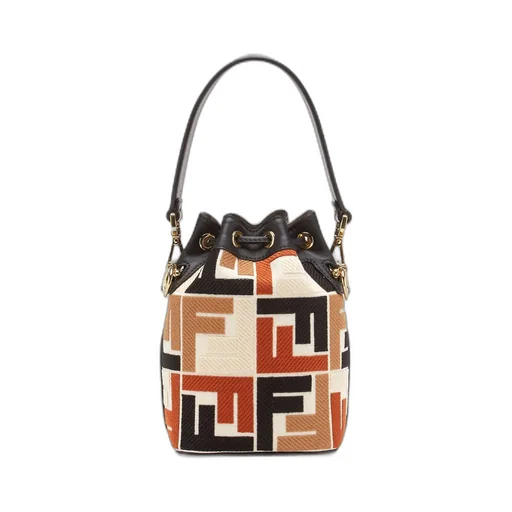 Ff Monogram Drawstring Bucket Bag
